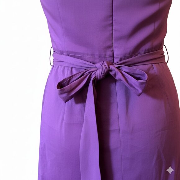 AFTER SIX - Cute Purple Halter Dress – Ruched Bodice - Medium - Picture 8 of 8